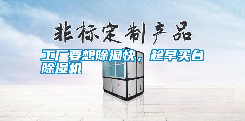 工廠要想除濕快，趁早買臺除濕機