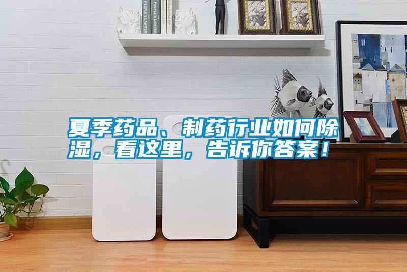 夏季藥品、制藥行業如何除濕，看這里，告訴你答案！
