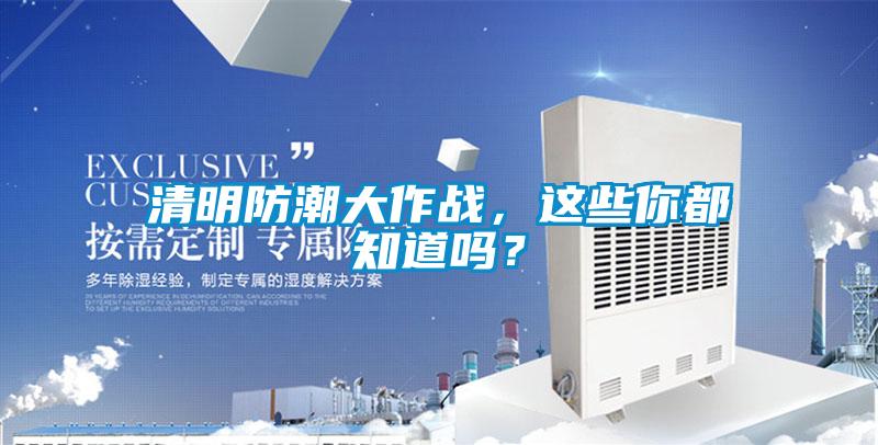 清明防潮大作戰，這些你都知道嗎？