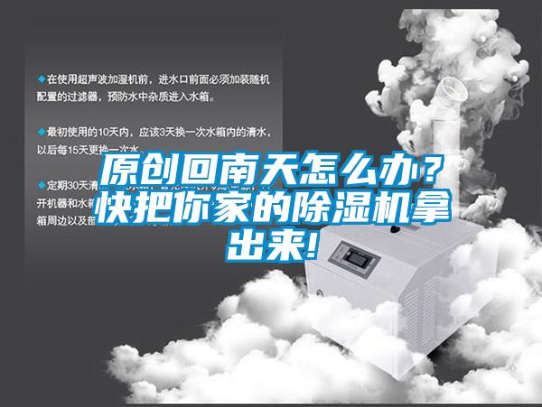 原創回南天怎么辦？快把你家的除濕機拿出來!