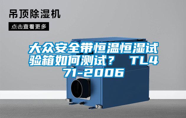 大眾安全帶恒溫恒濕試驗箱如何測試？ TL471-2006